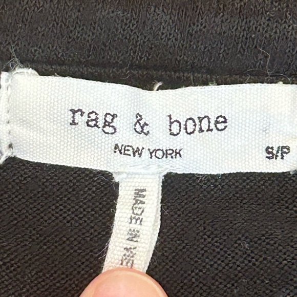 rag & bone Navy and White Striped Long Sleeve Top - Picture 4 of 8